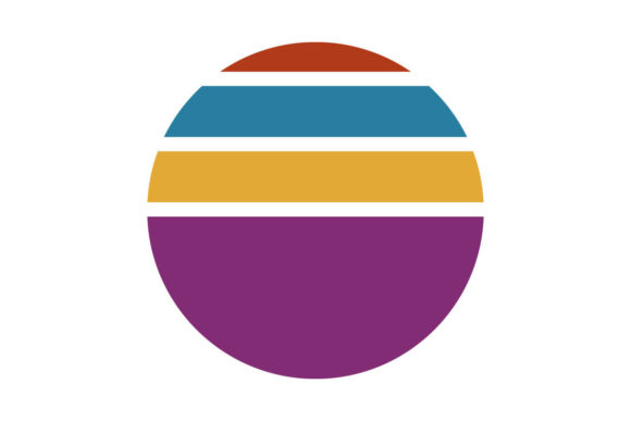 Four Color Wide Gap Retro Sunset