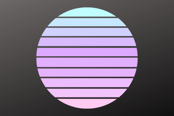 Retro Sunset - Full Circle 10 Stripes