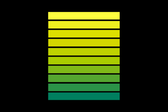 Retro Sunset Horizontal - 10 Stripes
