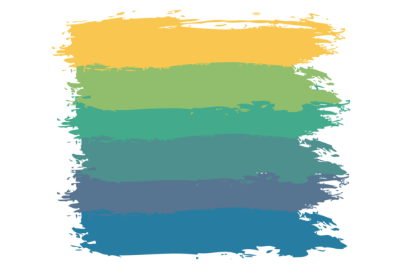 Retro Sunset Horizontal Graphic