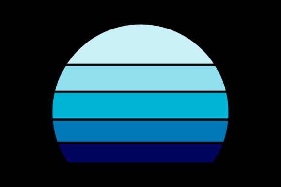 Retro Sunset Vintage - 5 Stripes