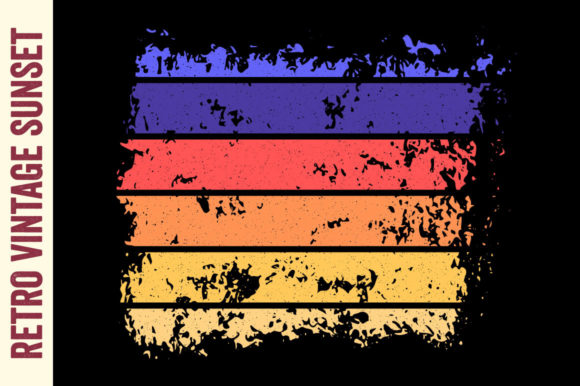 Retro Sunset Vintage Graphics Brush