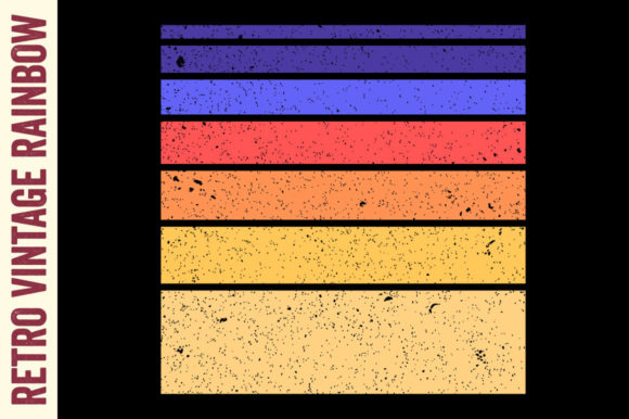 Retro Sunset Vintage Rectangle Striped