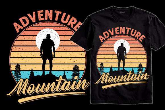 Retro Vintage Adventure Mountain