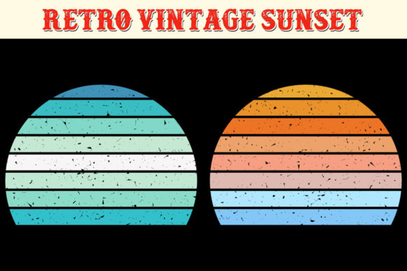 Retro Vintage Sunset Beach, Tropical