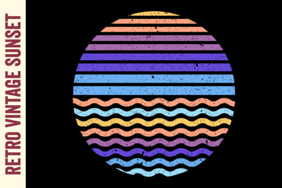 Vintage Retro Sunset Graphic Design