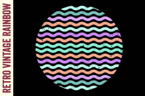 Vintage Sunset Retro Circle Grunge